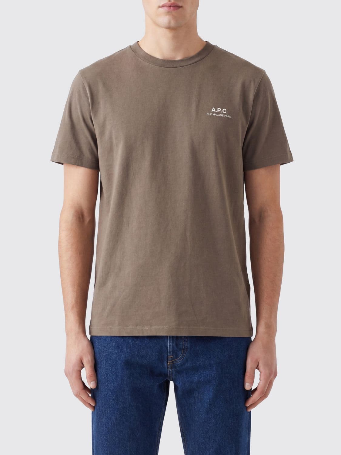 A.p.c. A. P.C. Cotton T-Shirt with Contrast Logo on the Chest