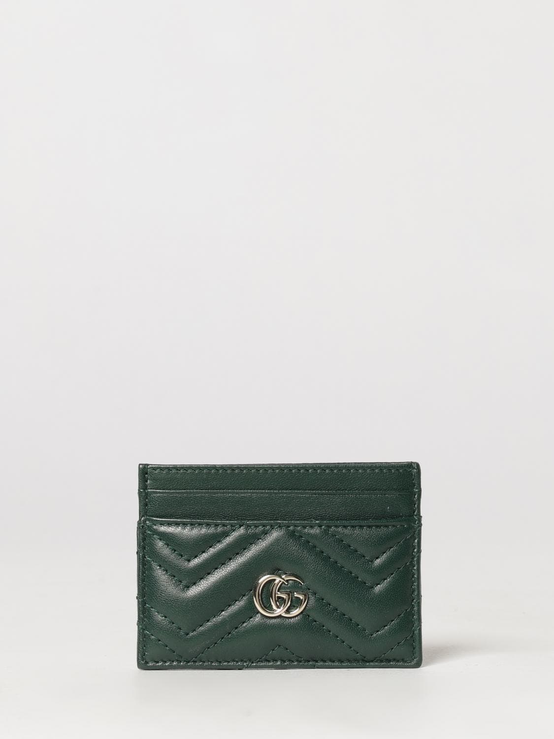 Gucci GG Marmont Quilted Chevron Nappa Leather Card Holder · OS