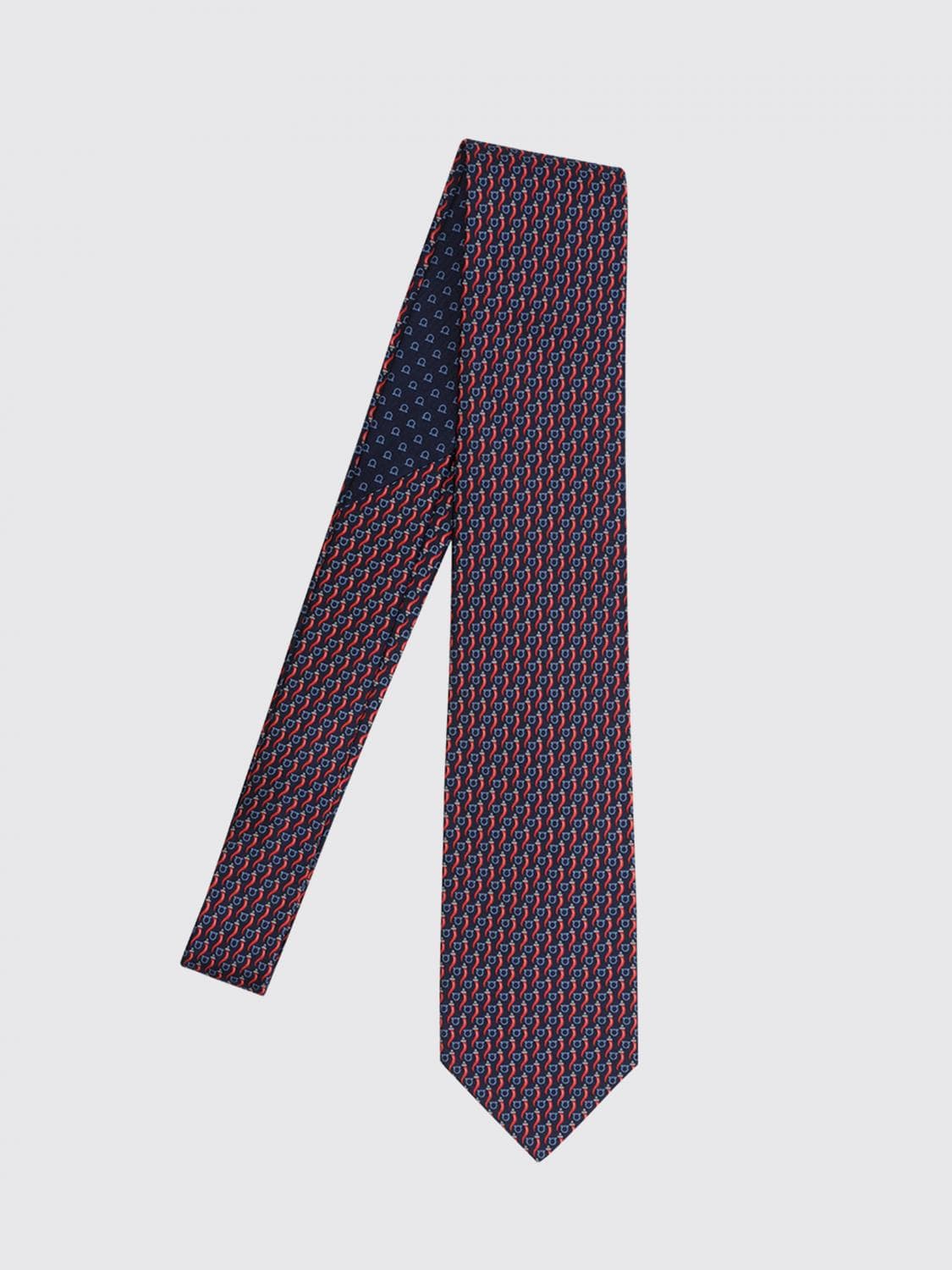 Ferragamo All-Over Gancini Monogram Print Silk Tie · OS