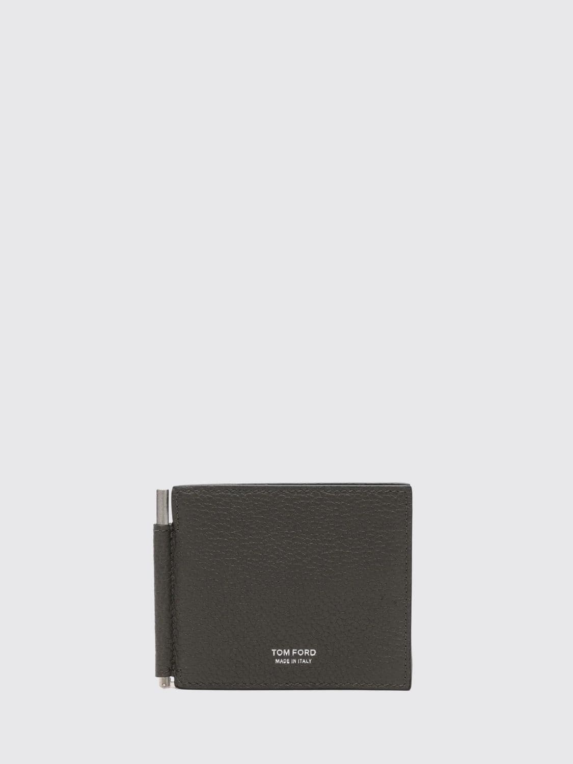 Tom Ford Bifold Leather Wallet with Money Clip and Eight Card Slots · OS