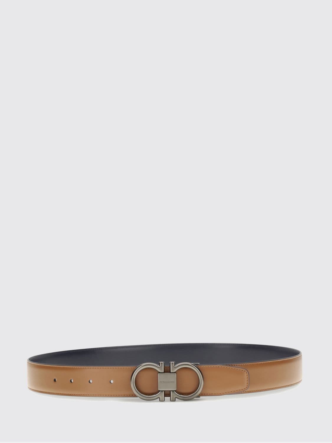 Ferragamo Reversible and Adjustable Gancini Belt in Calfskin Leather