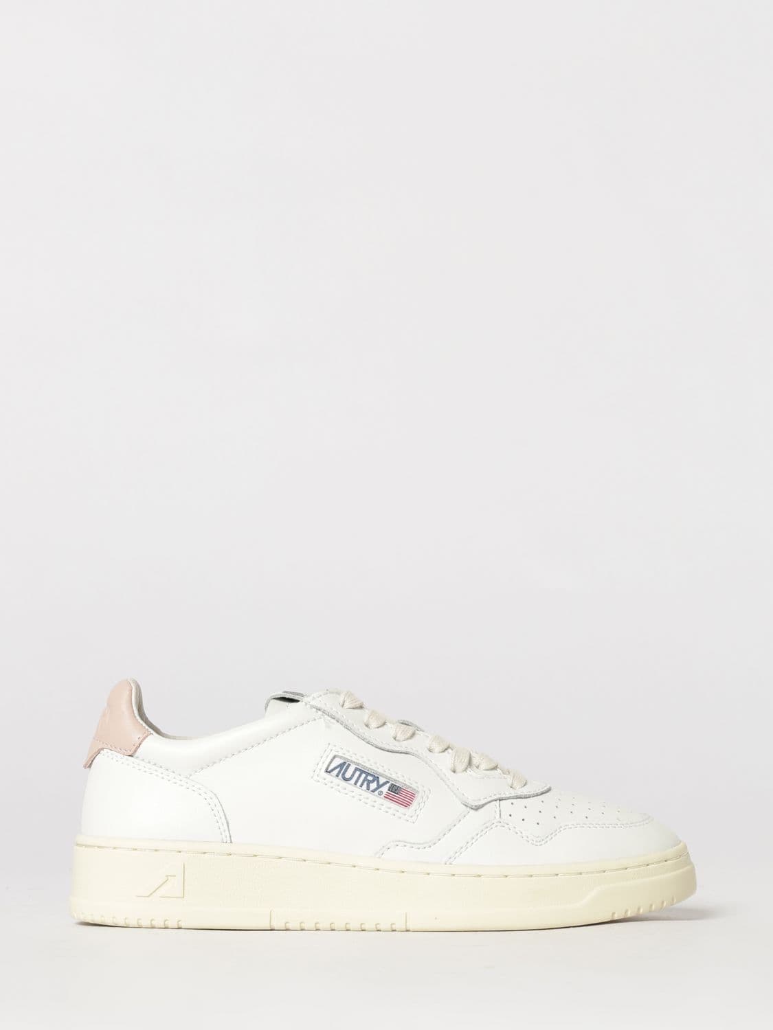 Autry Medalist Low Bicolor Leather Sneakers with Perforated Toe