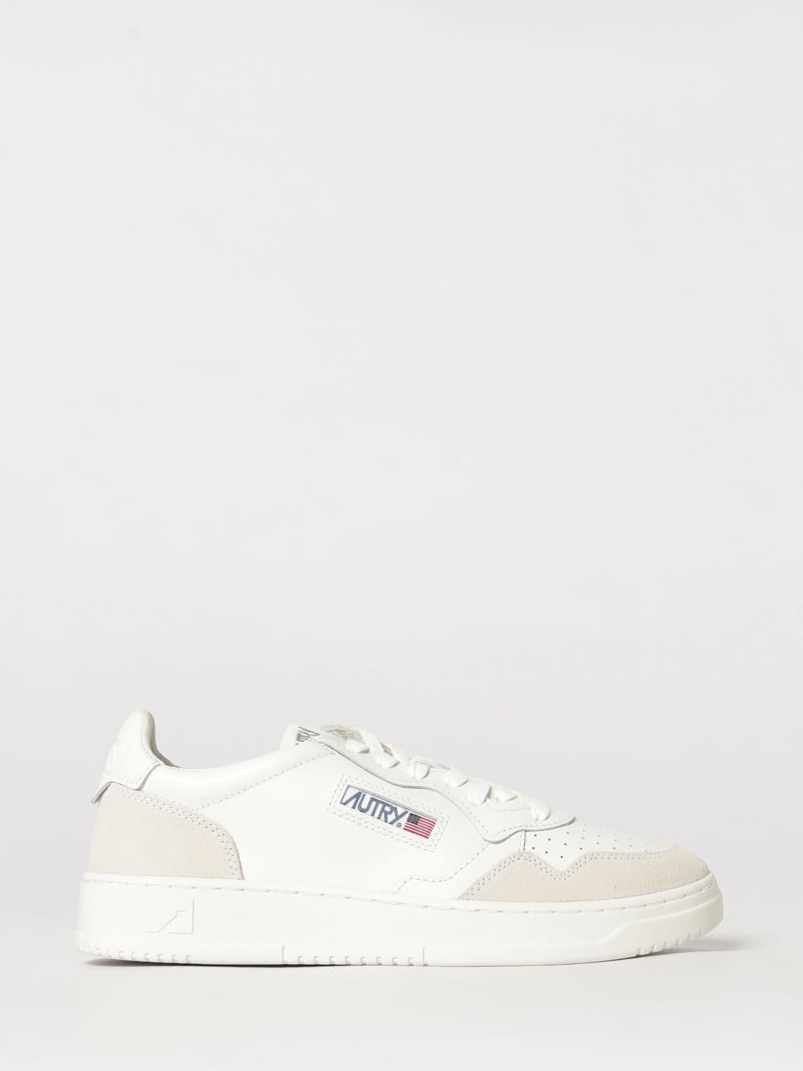 Autry Medalist Low Top Trainers in Bicolour Leather and Suede