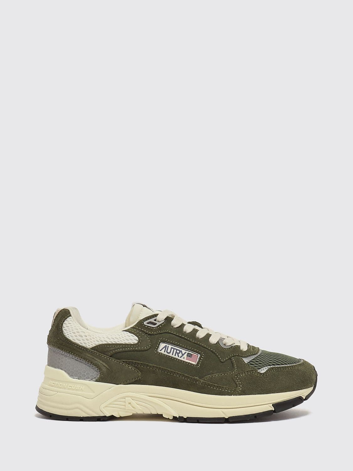 Autry Hyperway Bicolour Leather and Mesh Low-Top Sneakers