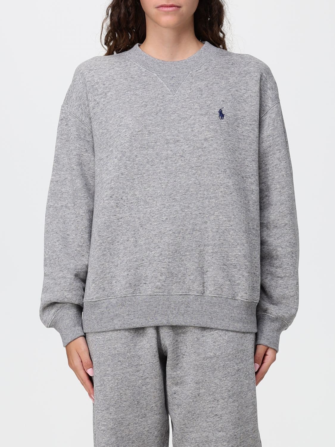 Polo Ralph Lauren Embroidered Logo Cotton Blend Crewneck Sweatshirt