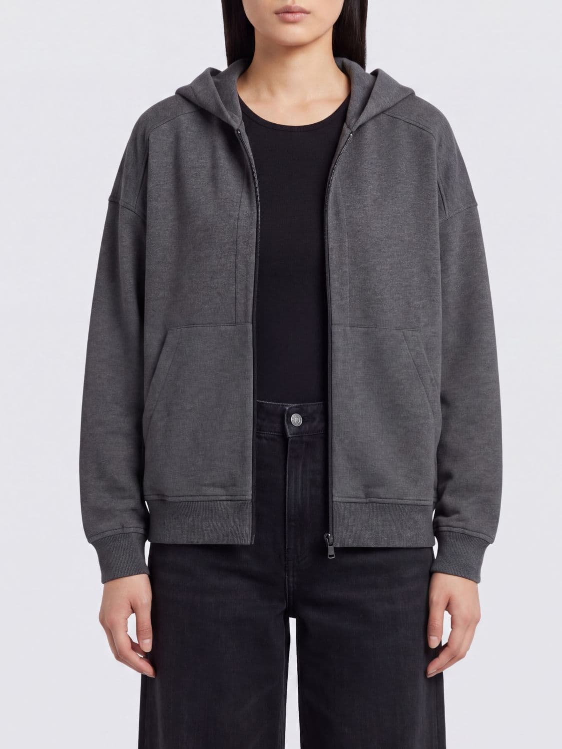 Brunello Cucinelli Zip-Up Cotton Hoodie with Kangaroo Pocket · M