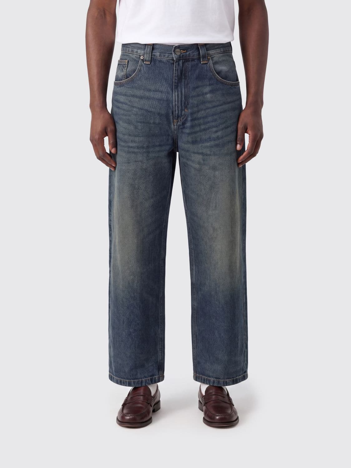 Carhartt Wip Brandon Mid-Rise Wide-Leg Five-Pocket Jeans in Cotton Denim