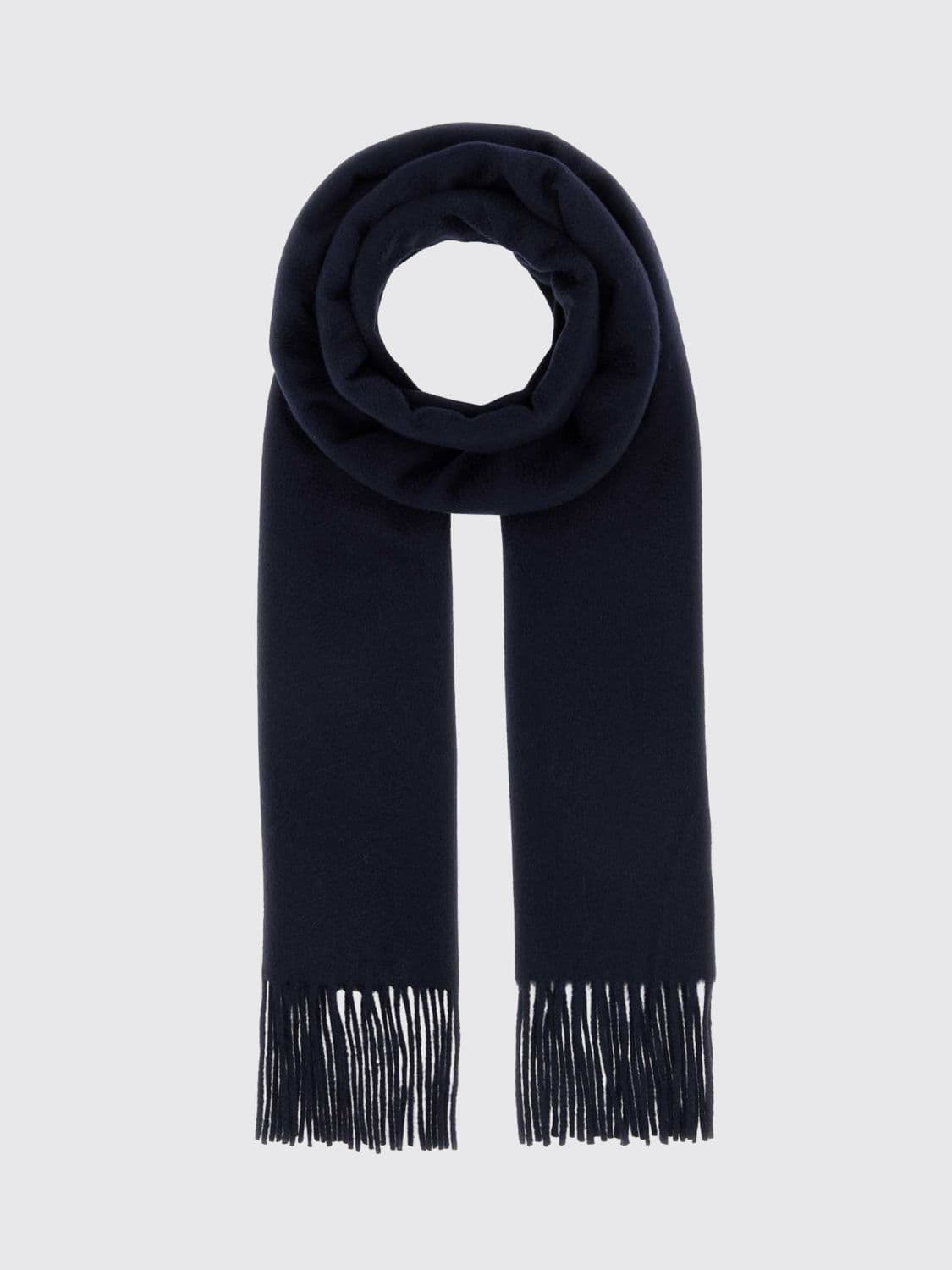 Max Mara Dalia Monogram Pure Cashmere Scarf with Fringed Edges