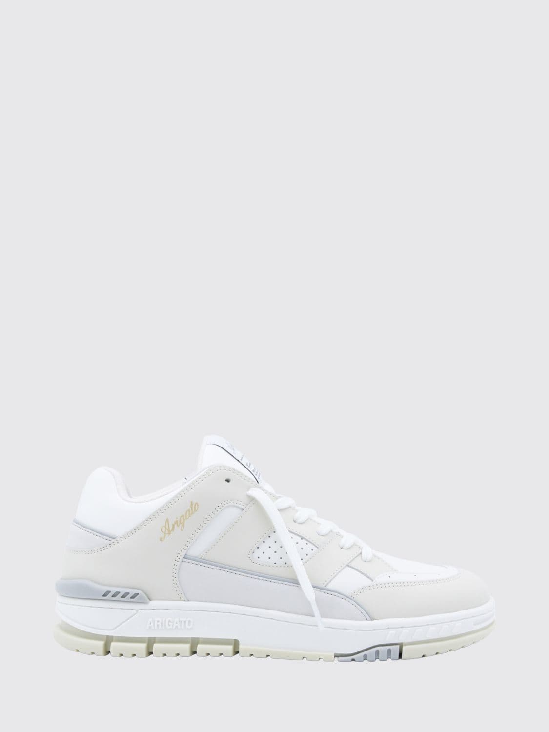 Axel Arigato Bicolour Low Top Leather and Nubuck Sneakers with Perforated Toe