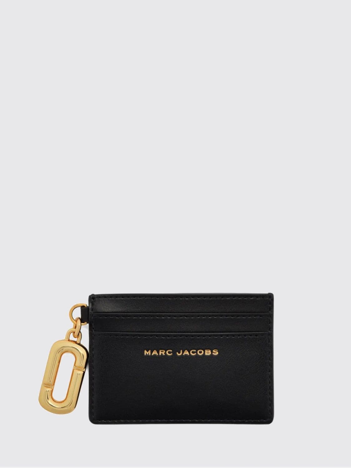 Marc Jacobs Flat Leather Card Holder with Double J Logo · OS
