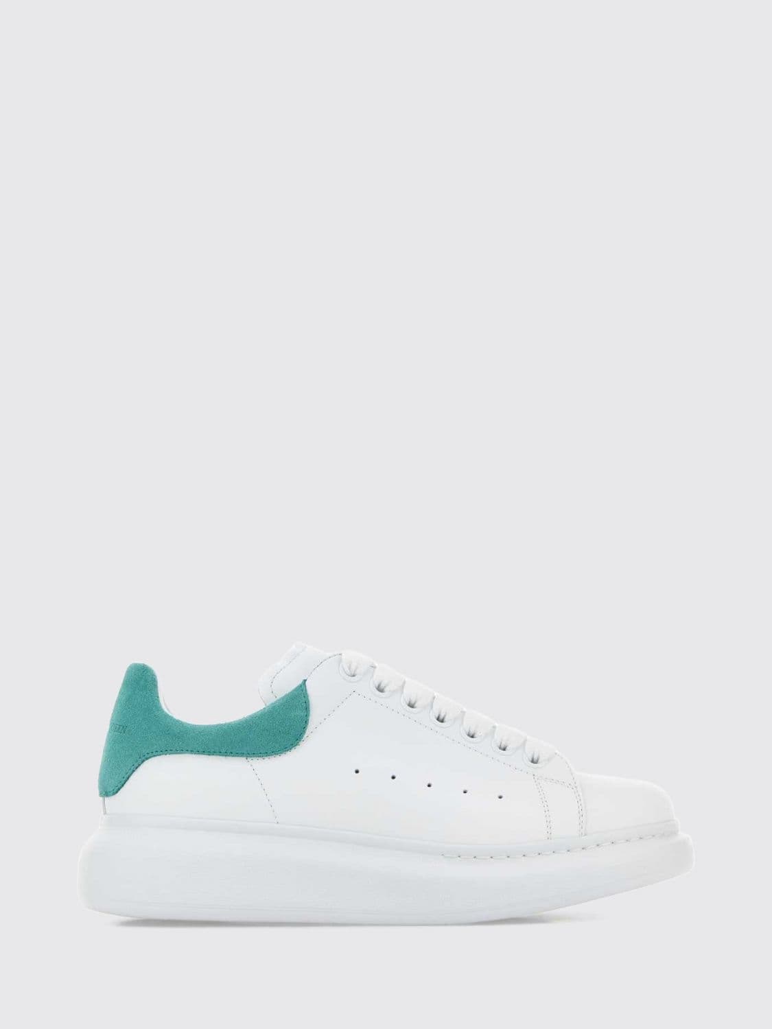 Mcqueen Oversize Sneakers in Calf Leather and Suede with Bicolor Chunky Sole