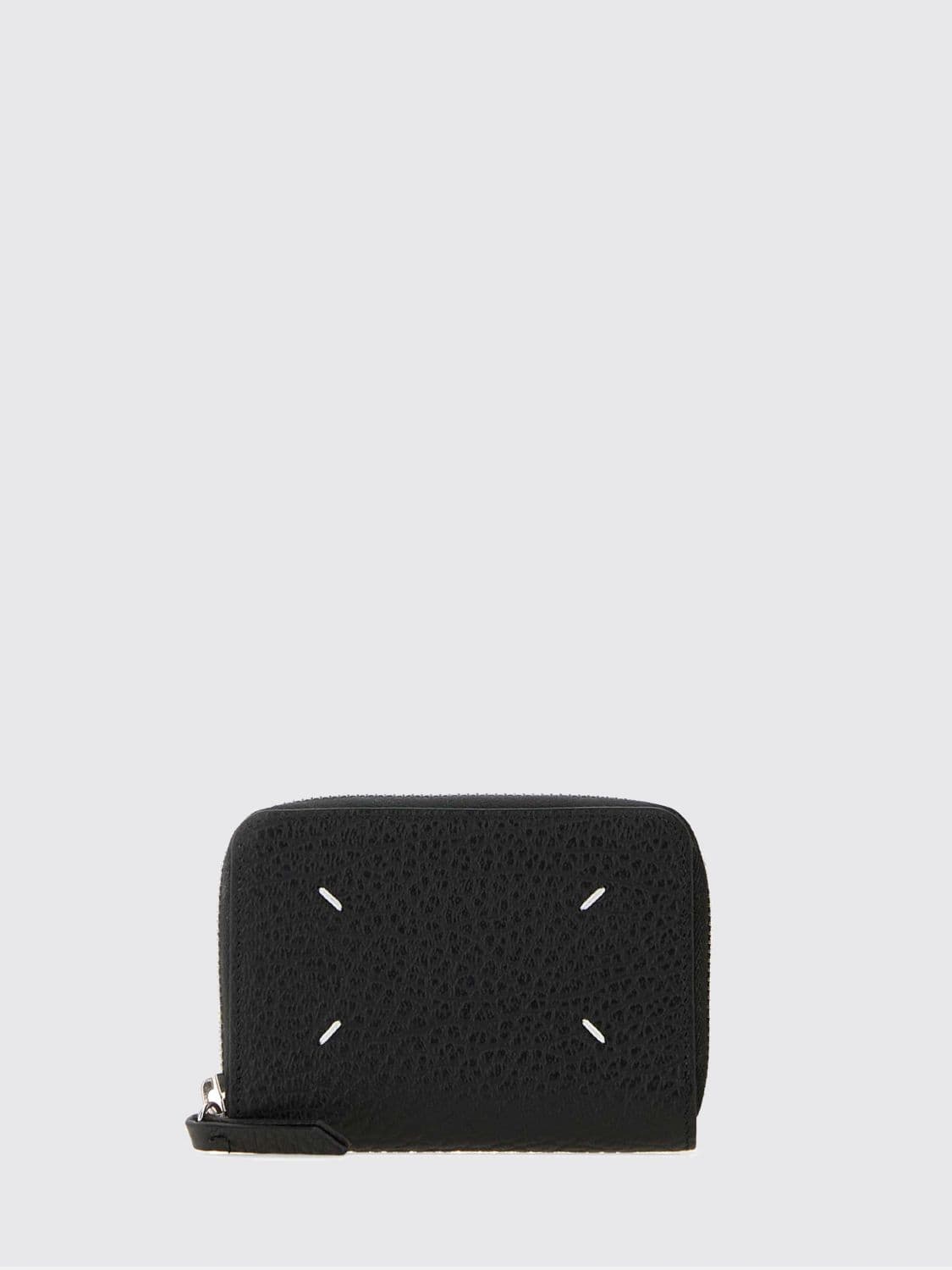 Maison Margiela Zipped Leather Card Holder with Four Stitches · OS