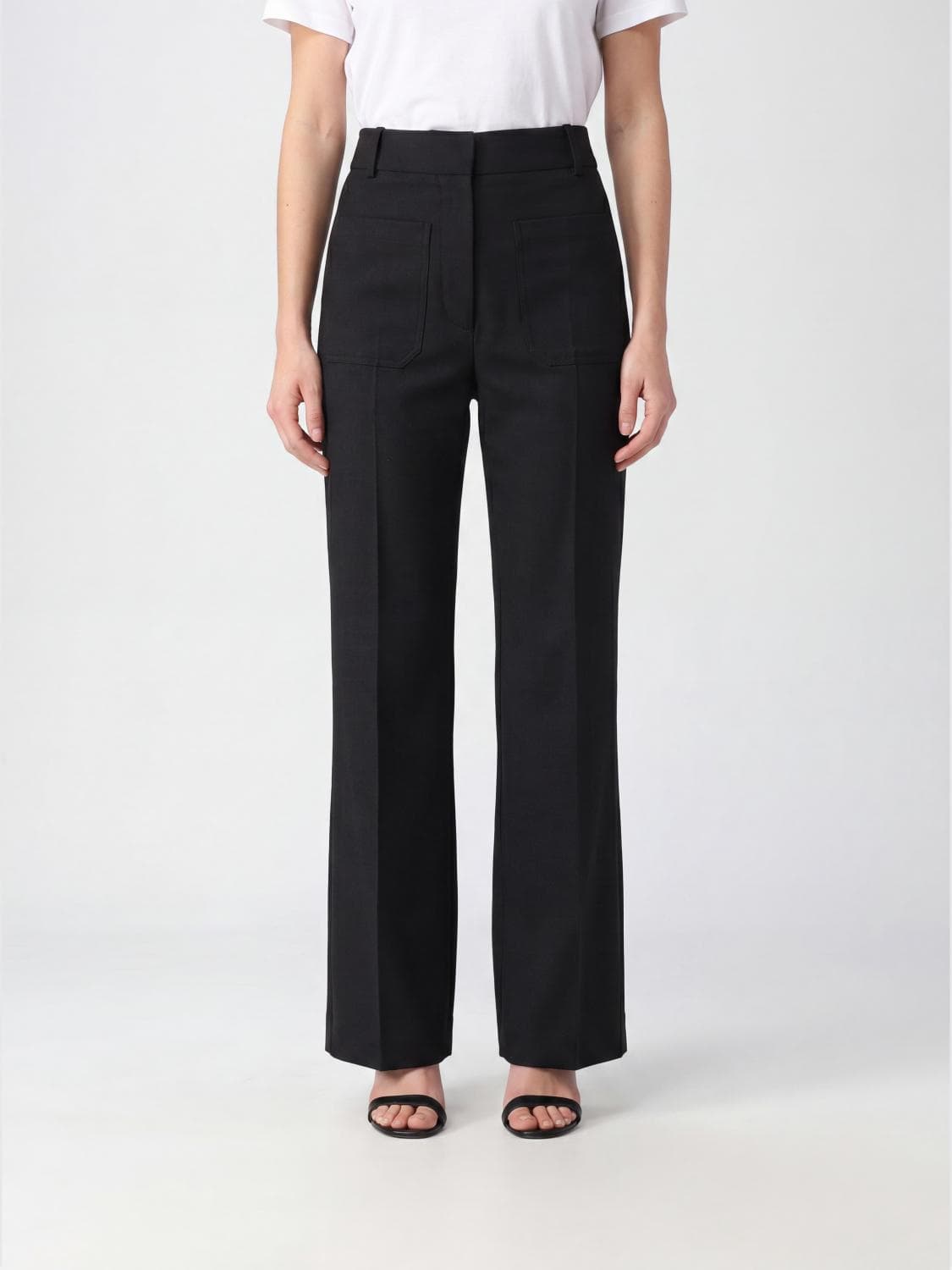 Victoria Victoria Beckham Alina High-Waisted Wide-Leg Wool-Blend Trousers