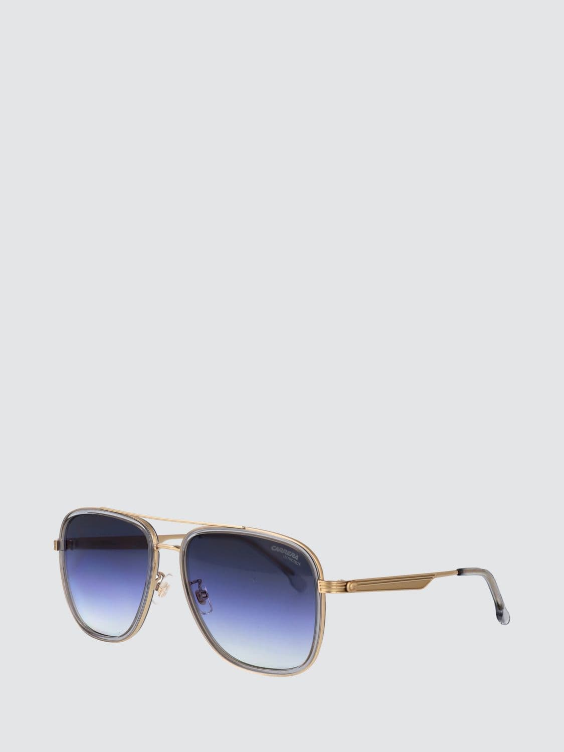 Carrera Rectangular Metal Aviator Sunglasses with Double Bridge