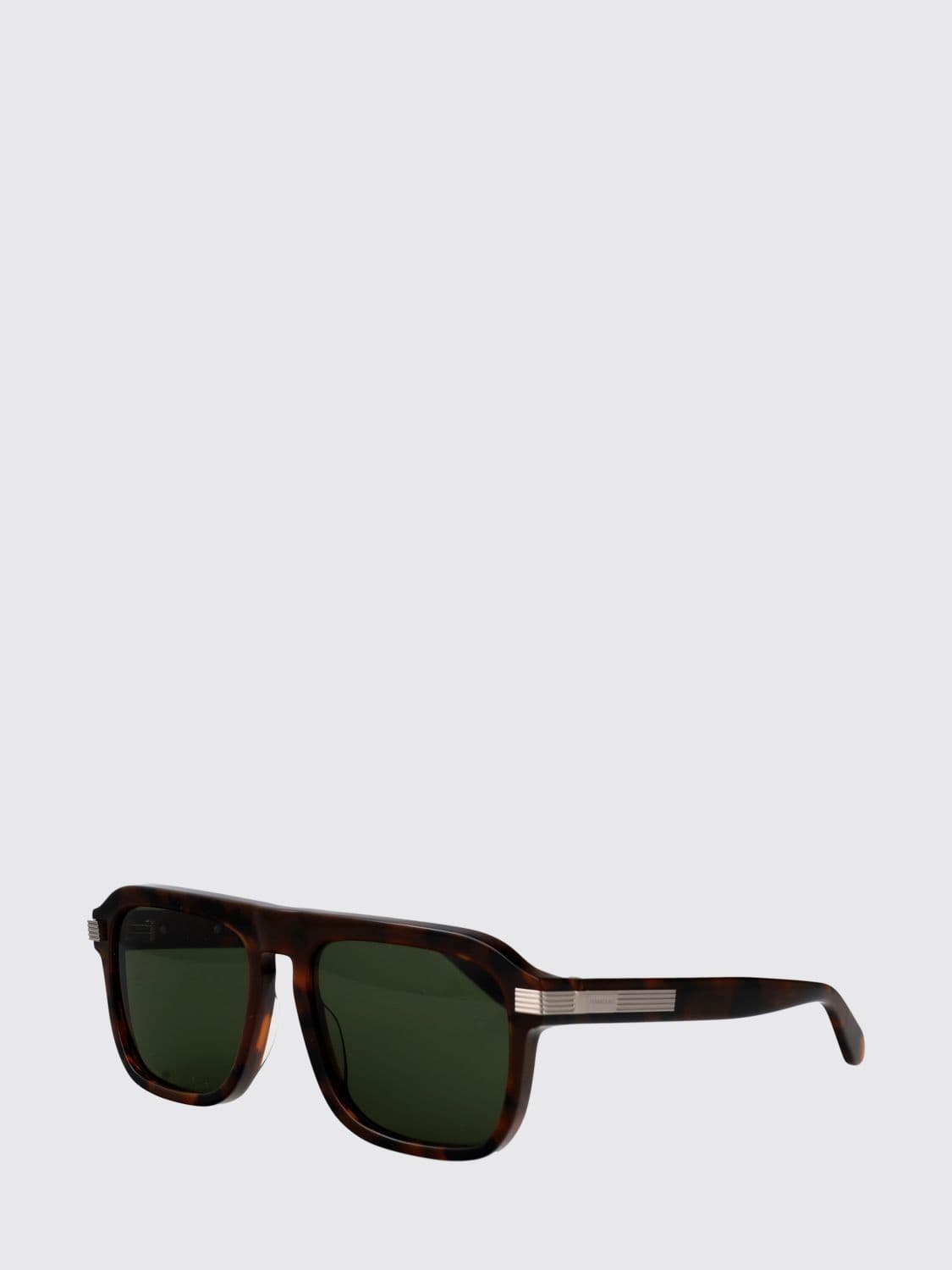 Ferragamo Rectangular Aviator Sunglasses in Acetate with Lettering Logo · 57