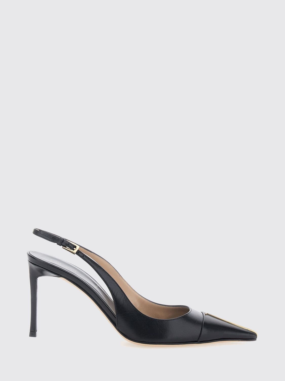 Tom Ford Smooth Leather Slingback Pumps with Stiletto Heel and Monogram