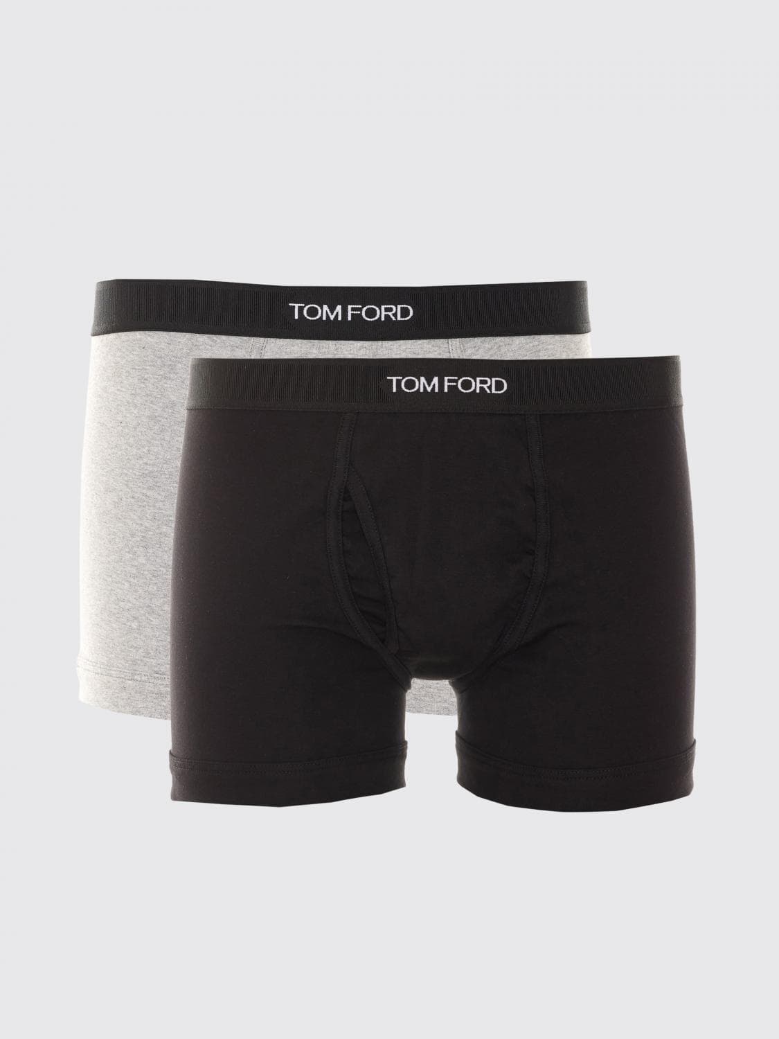 Tom Ford Set of Two Stretch-Cotton Boxer Briefs with Logo Waistband