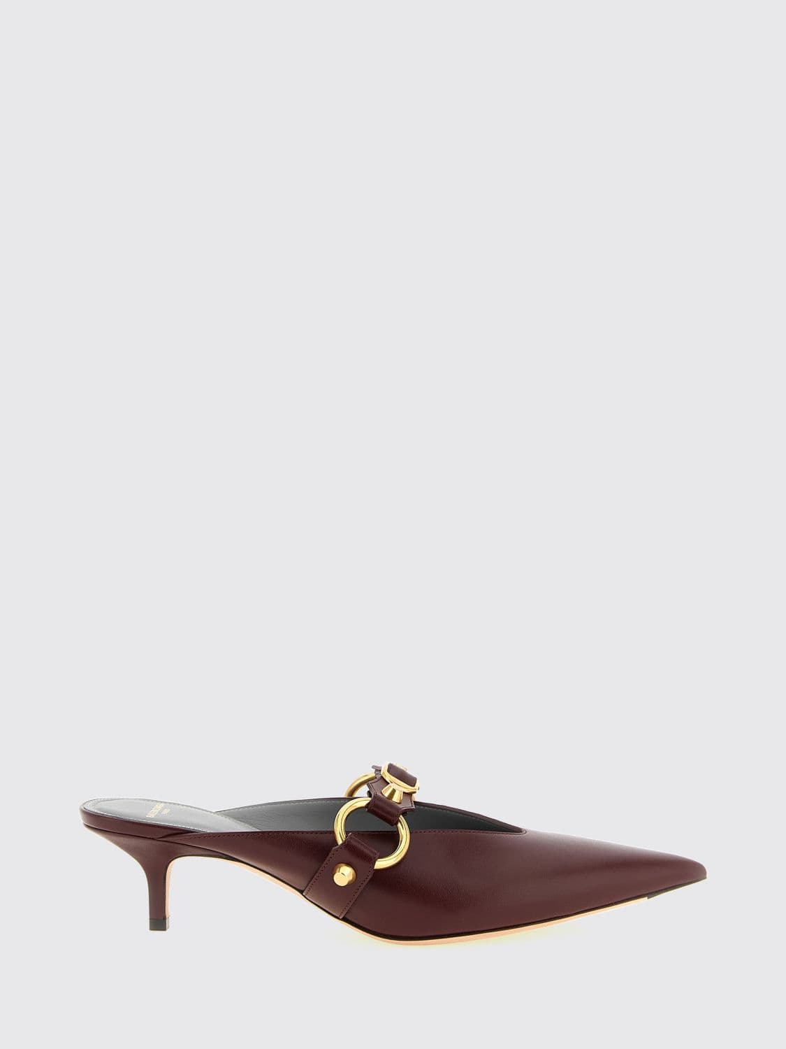 Balenciaga City Studded Calfskin Mules with Medium Stiletto Heel