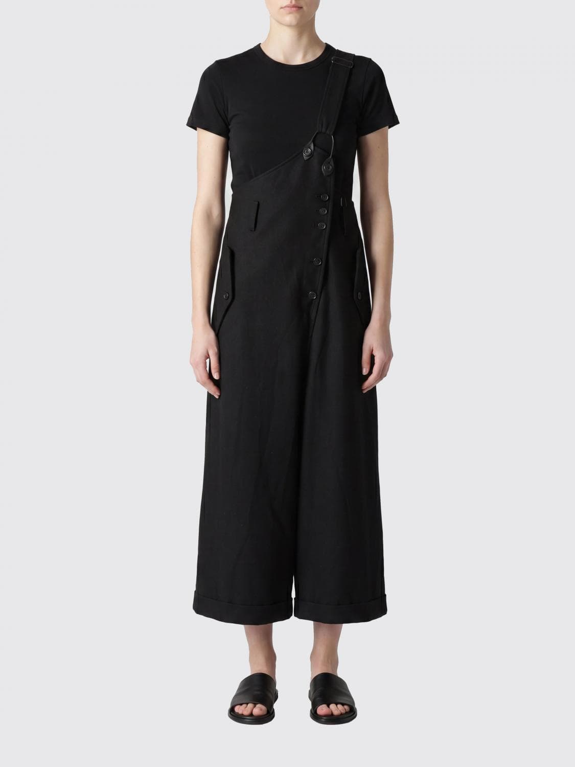 Y's One-Shoulder Cotton and Linen-Blend Jumpsuit with Cargo Pockets and Asymmetrical Neckline · 2