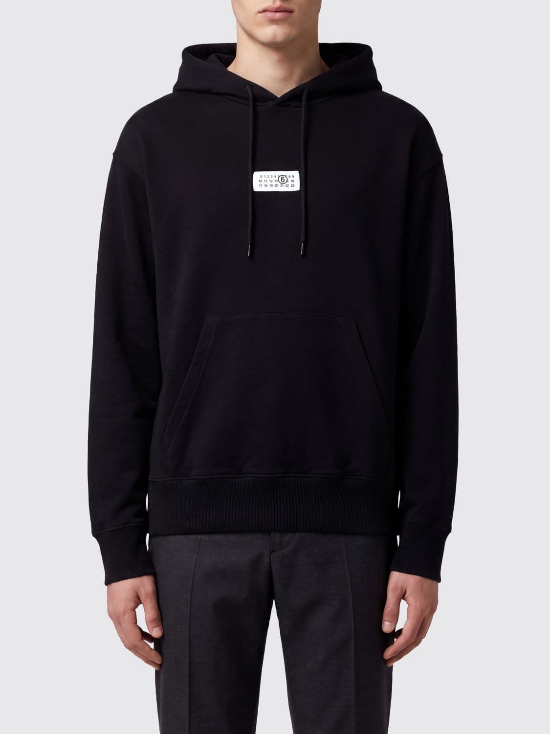Mm6 Maison Margiela Cotton Hoodie with Numeric Logo