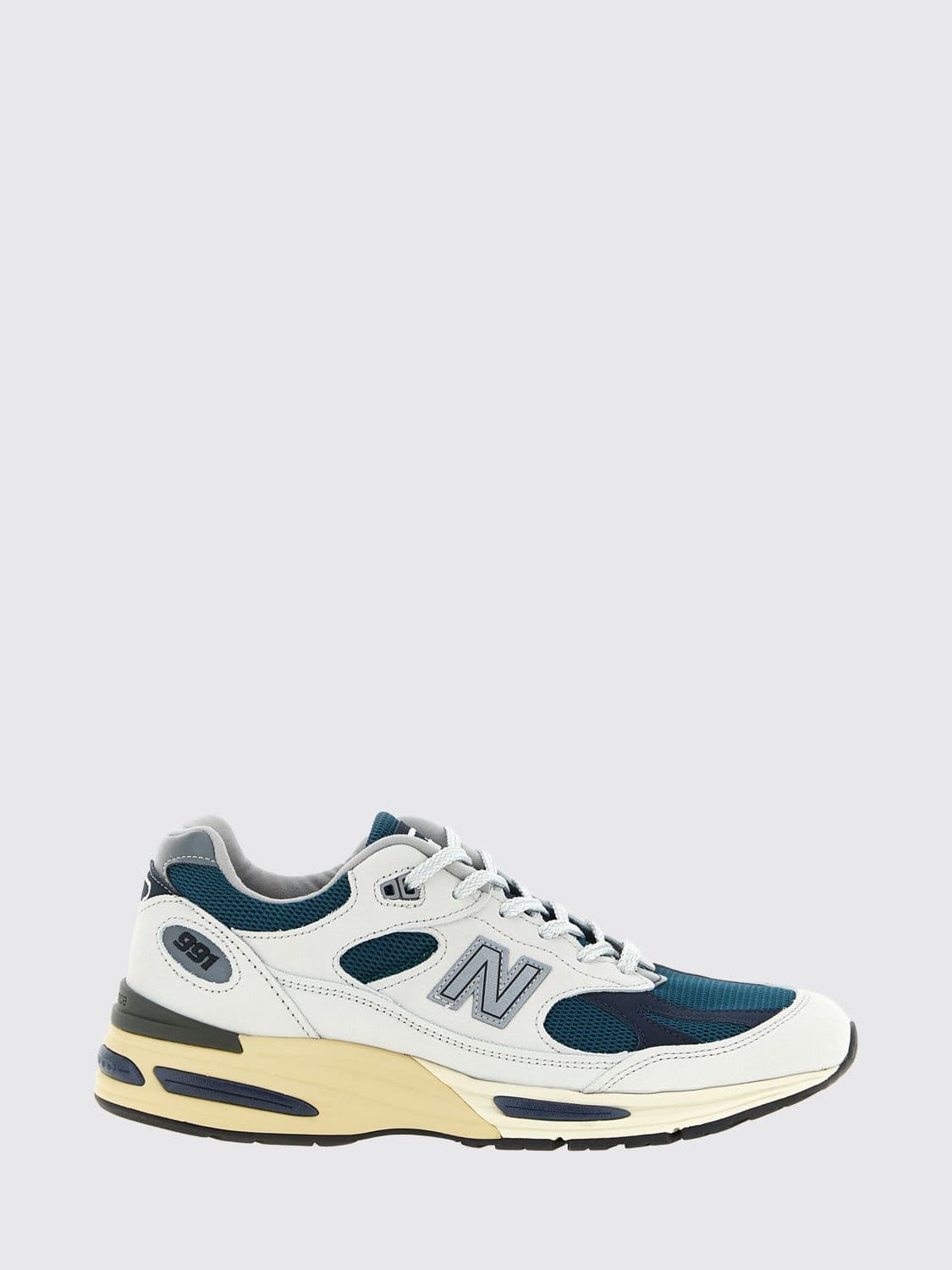 New Balance Made in UK 991v2 Bicolour Leather and Mesh Trainers