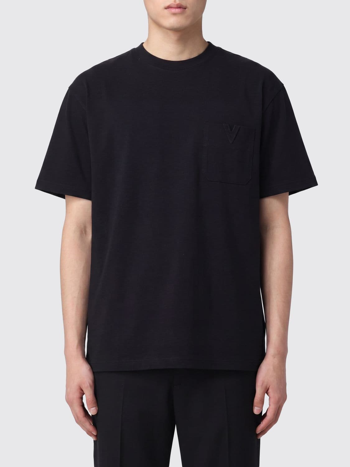 Valentino VLogo Signature Cotton-Blend T-Shirt with Patch Pocket