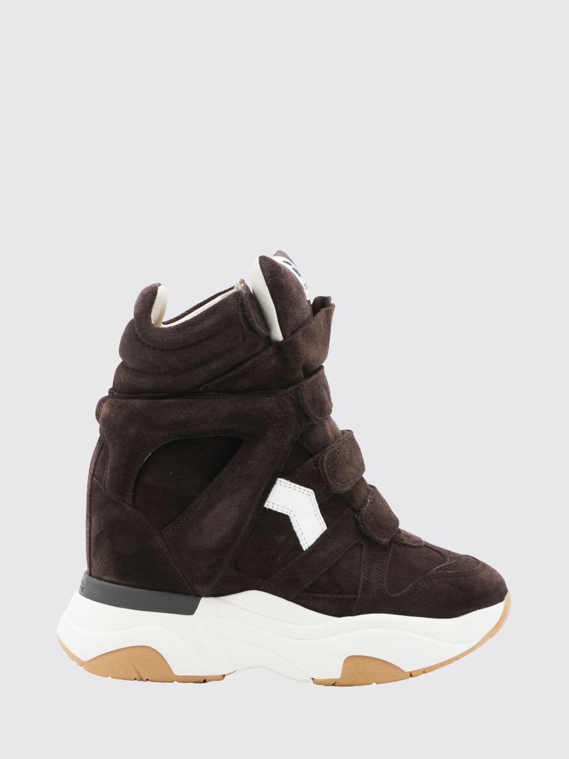 Isabel Marant Balskee Suede High-Top Wedge Trainers