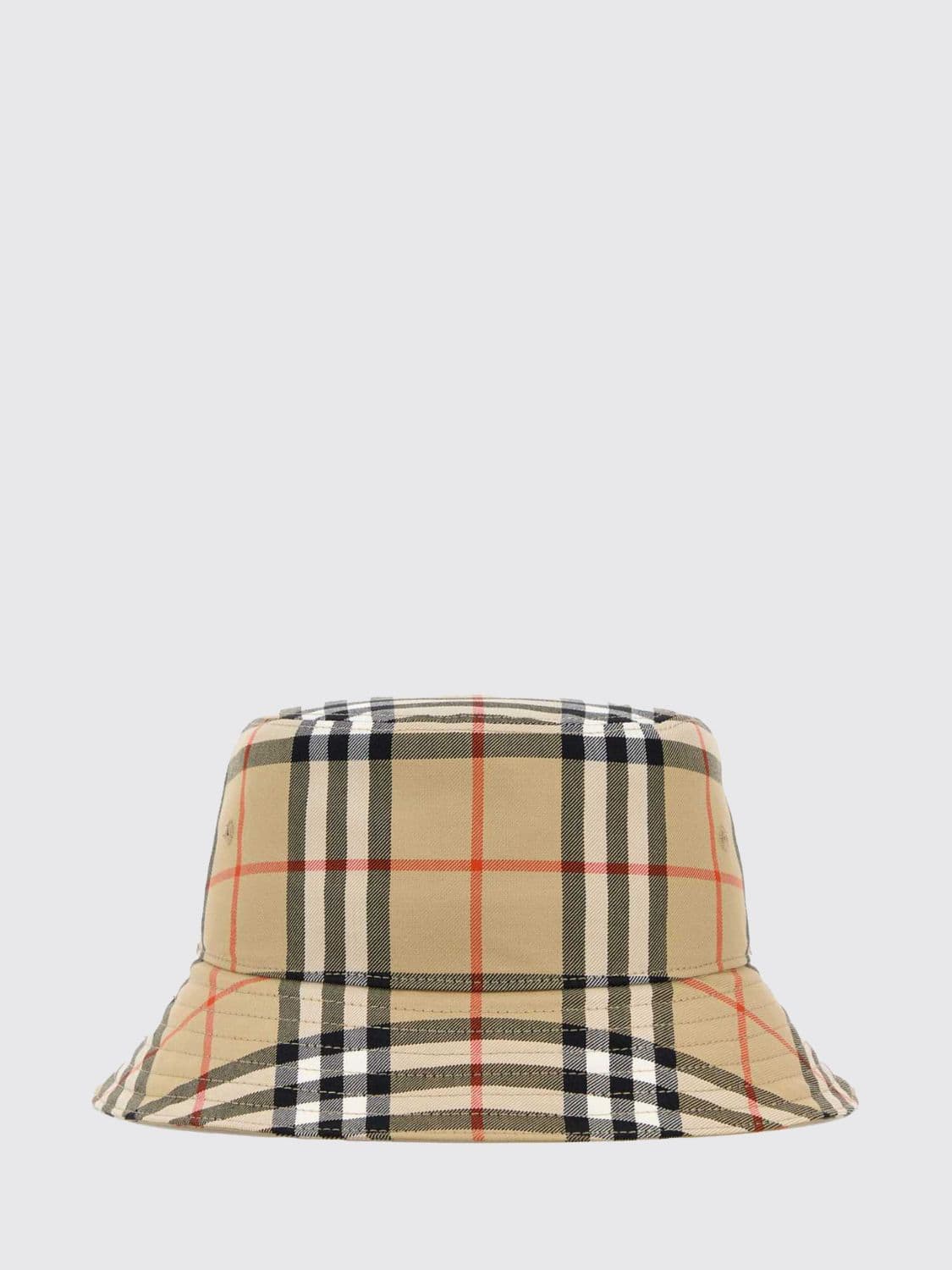 Burberry Fisherman Bucket Hat in Cotton with Iconic All-Over Vintage Check Print