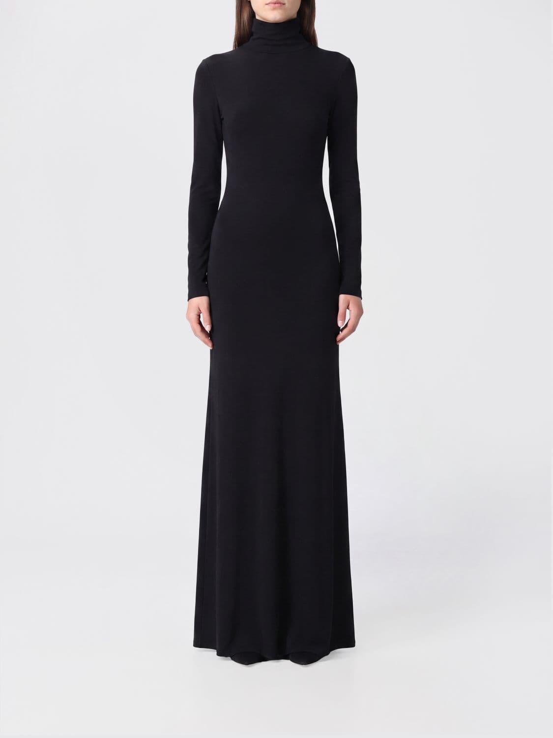 Tom Ford Long Evening Gown in Viscose Knit with a Turtleneck
