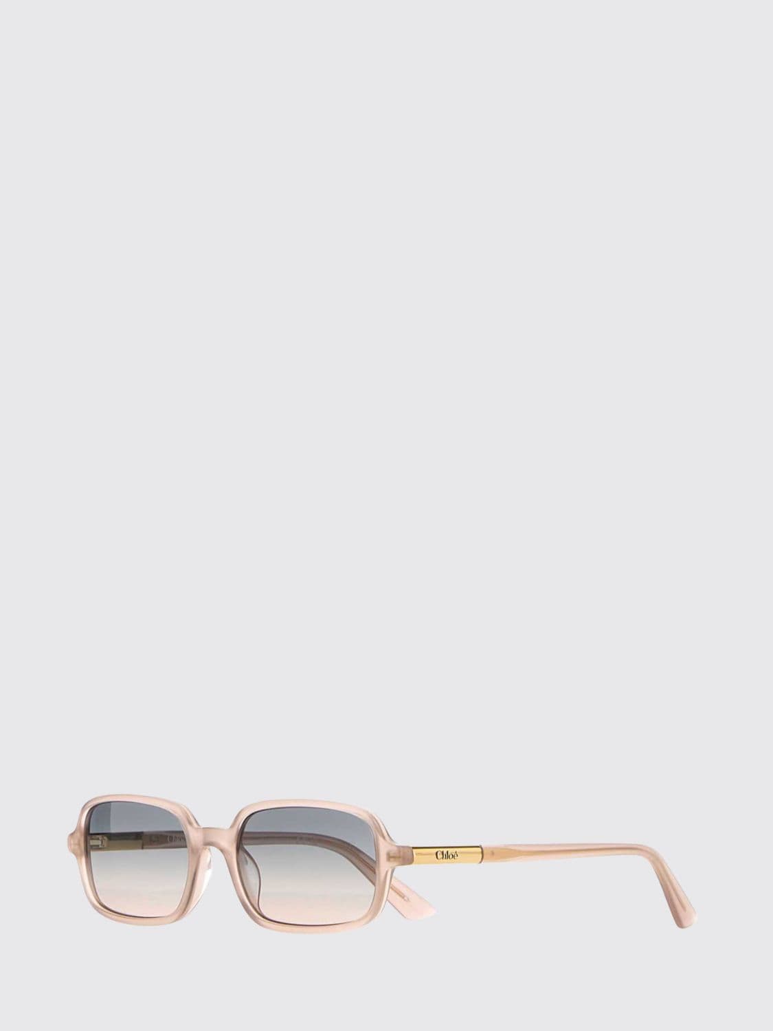 Chloé Rectangular Acetate Sunglasses with Coloured Lenses and Engraved Logo · OS