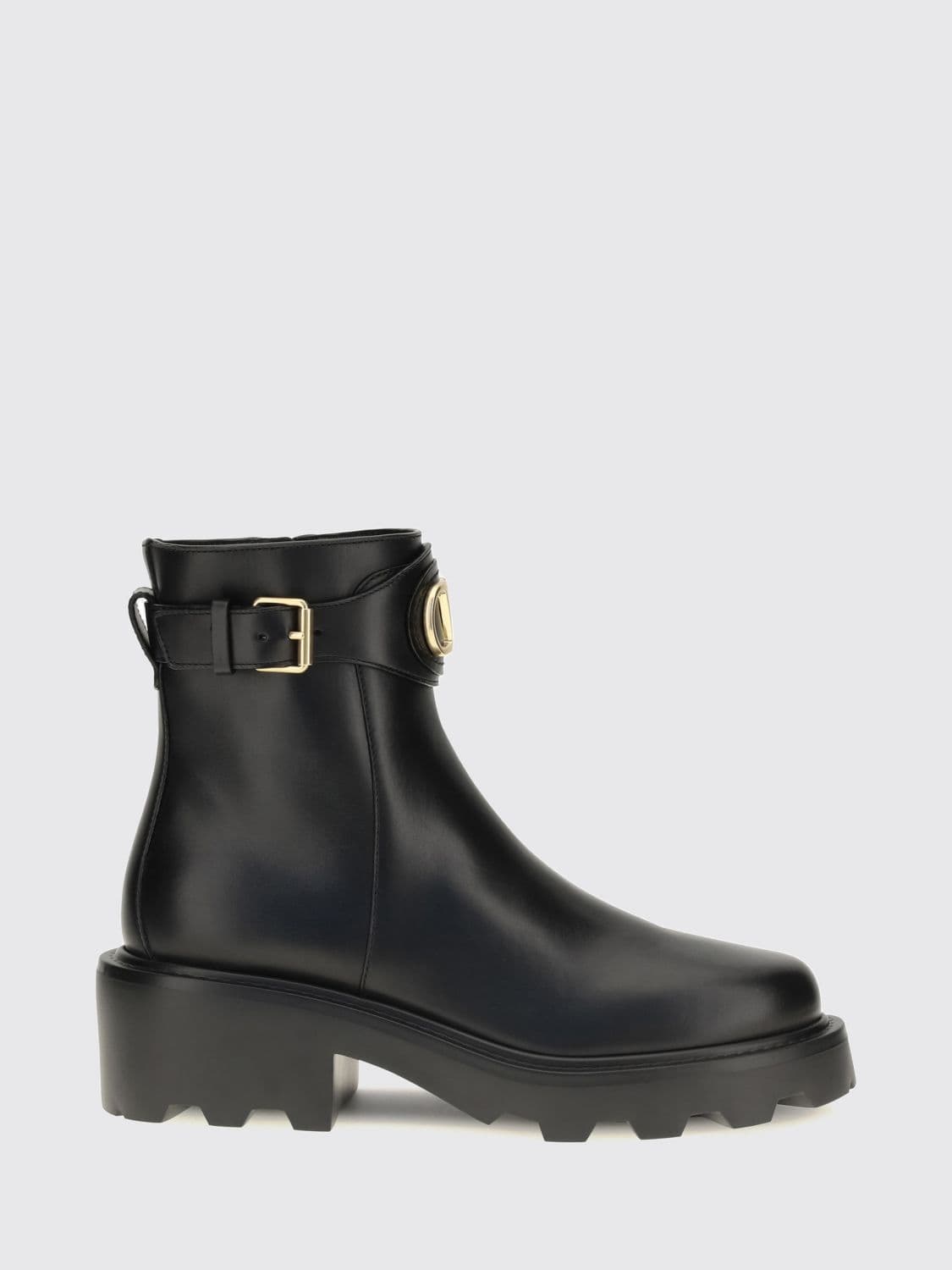 Valentino Garavani VLogo Signature Leather Biker Ankle Boots