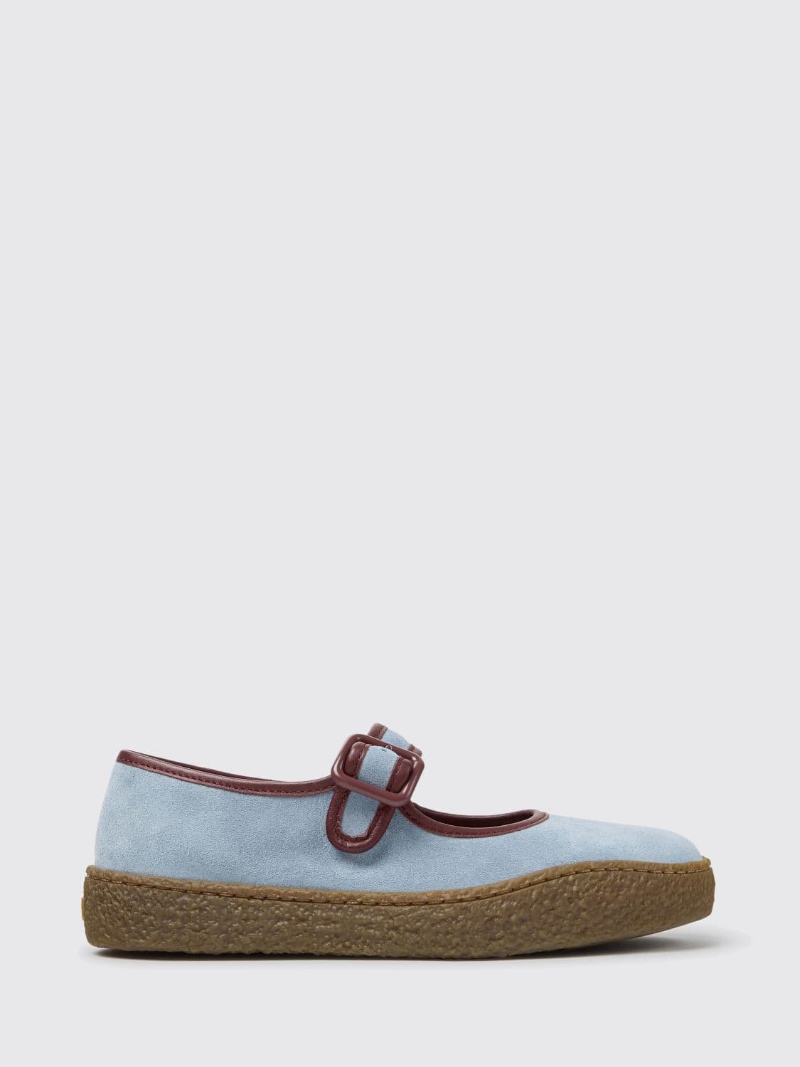 Camper Peu Terreno Mary Jane Shoes in Suede with Adjustable Strap