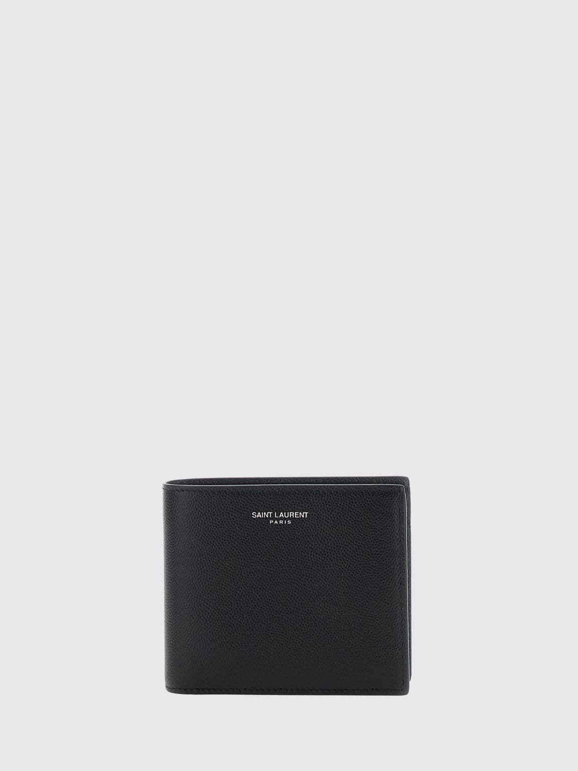 Saint Laurent Grain de Poudre Leather Bifold Wallet with Coin Pocket · OS