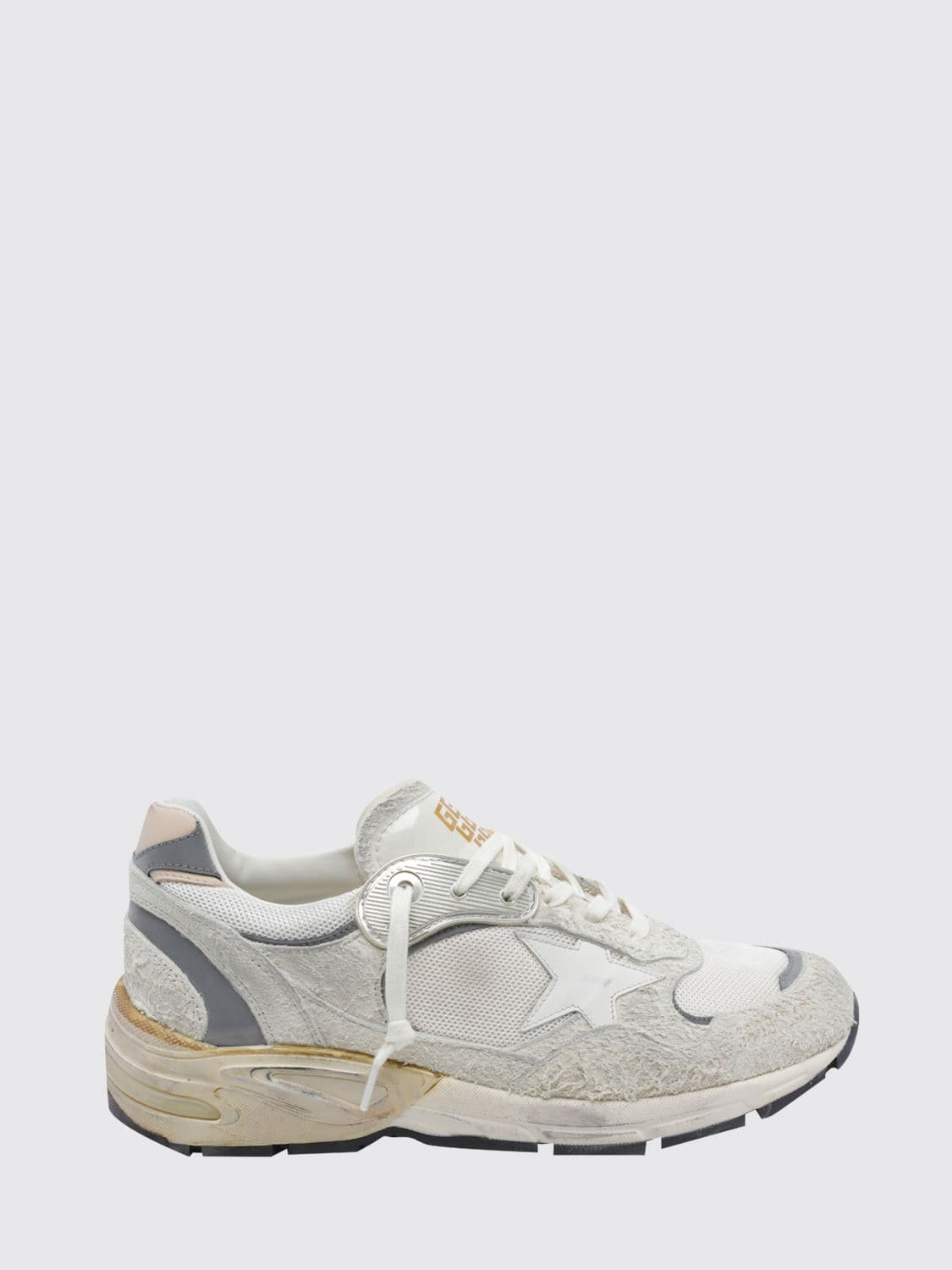 Golden Goose Dad-Star Distressed Suede and Mesh Sneakers