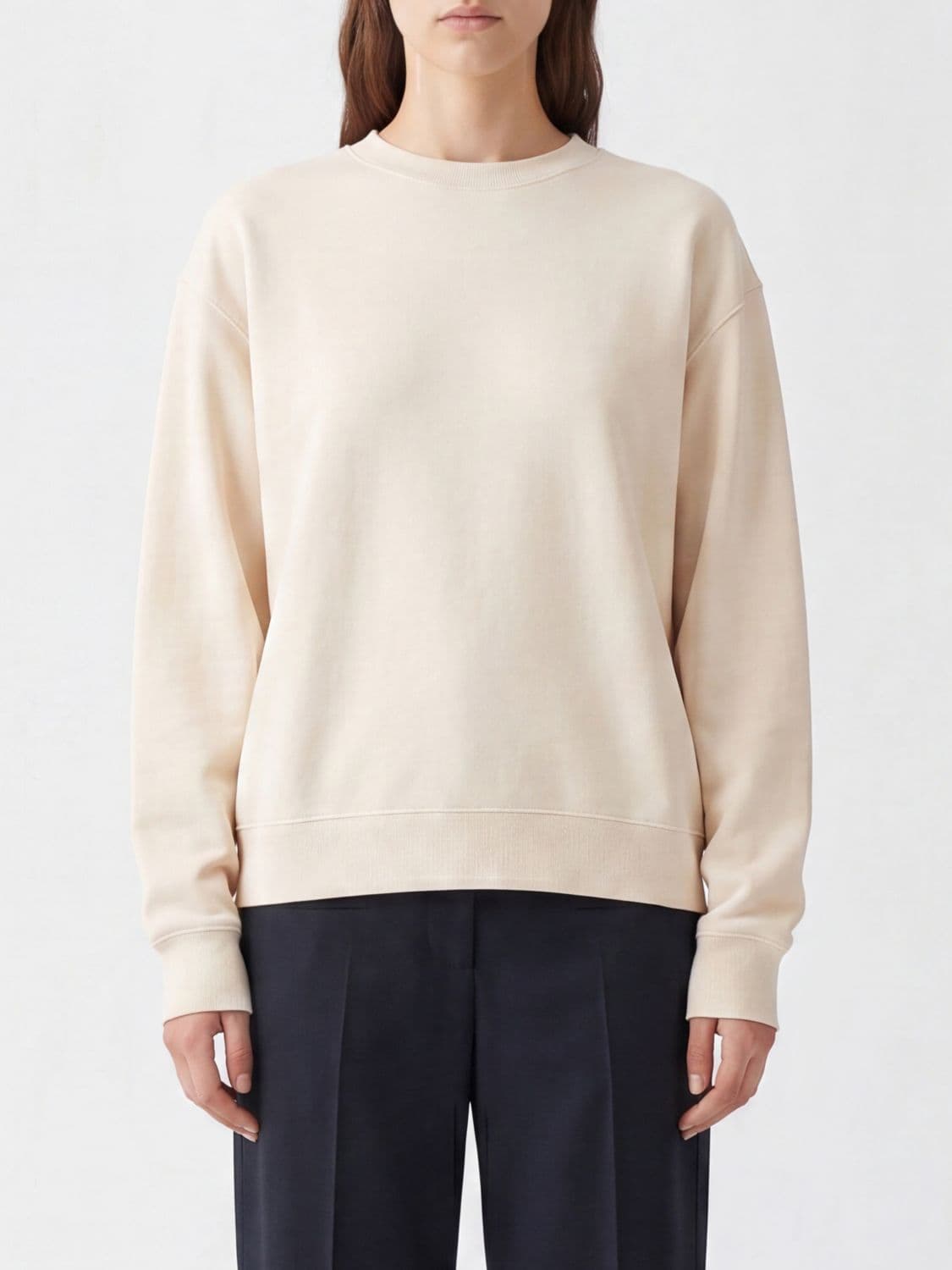 Golden Goose Relaxed Fit Cotton Crewneck Sweatshirt with Dropped Shoulders