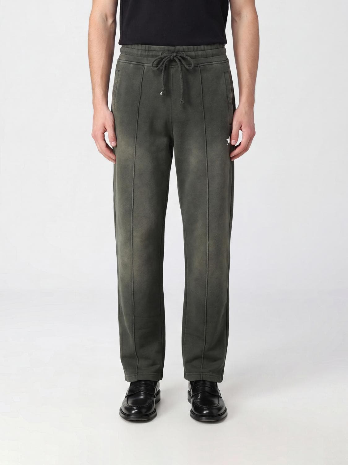 Golden Goose Cotton Jogging Trousers with Drawstring and America Pockets
