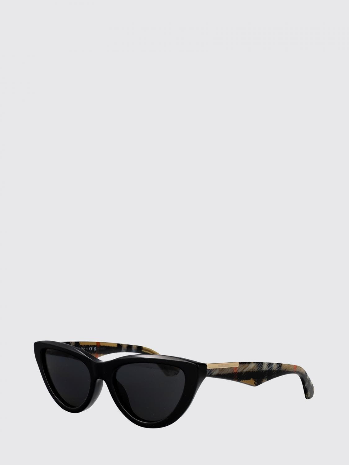 Burberry Cat-Eye Acetate Sunglasses with Vintage Check Pattern