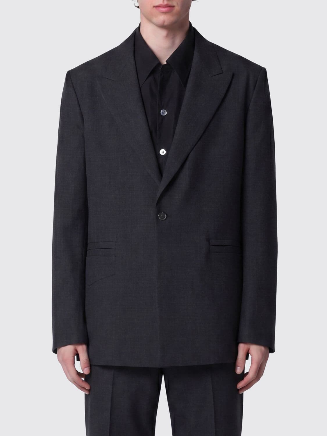 Namacheko Single-Breasted Peak Lapel Blazer in Pure Wool