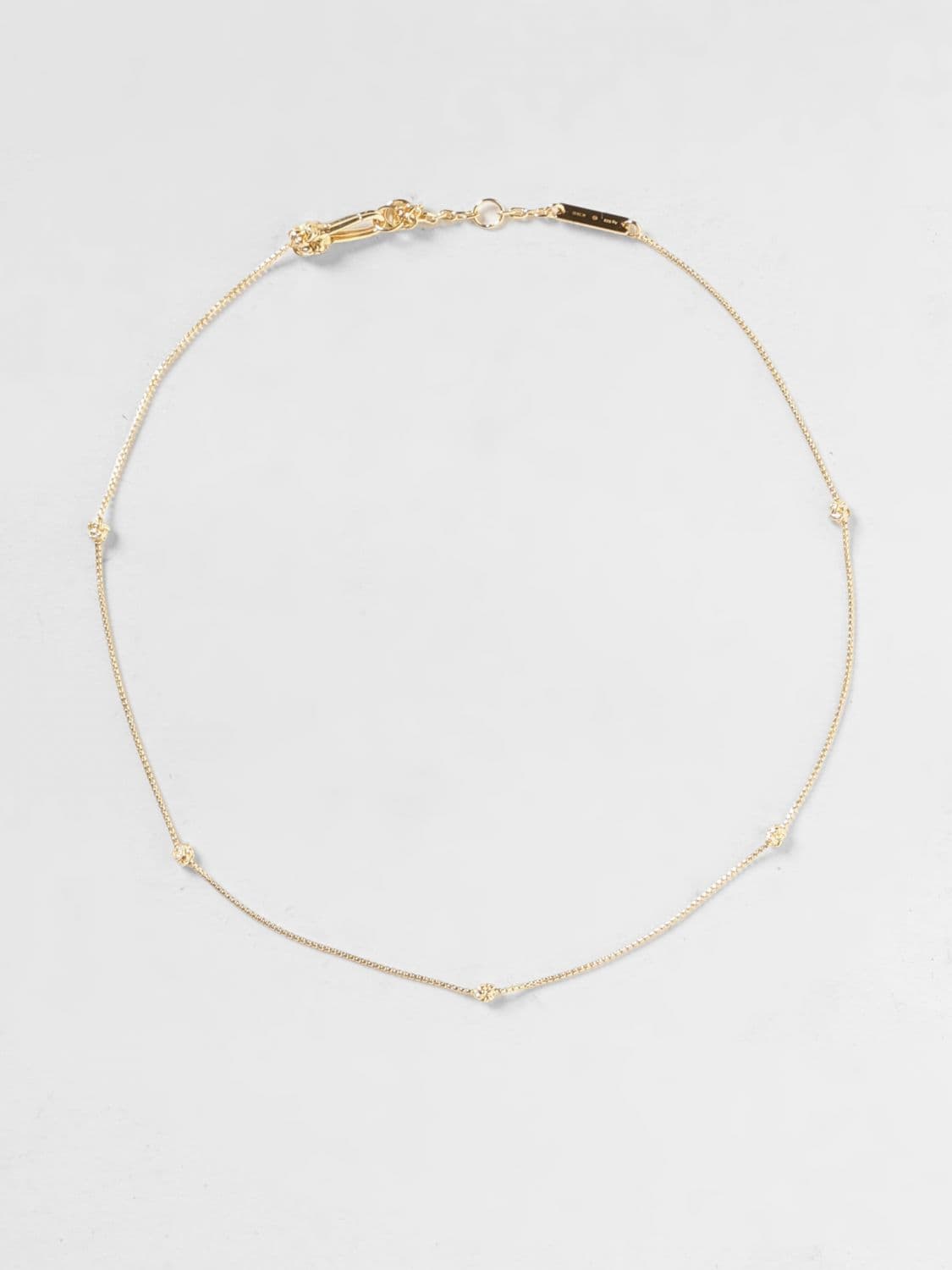 Bottega Veneta Knot 18k Gold-Plated Silver Choker Necklace · OS