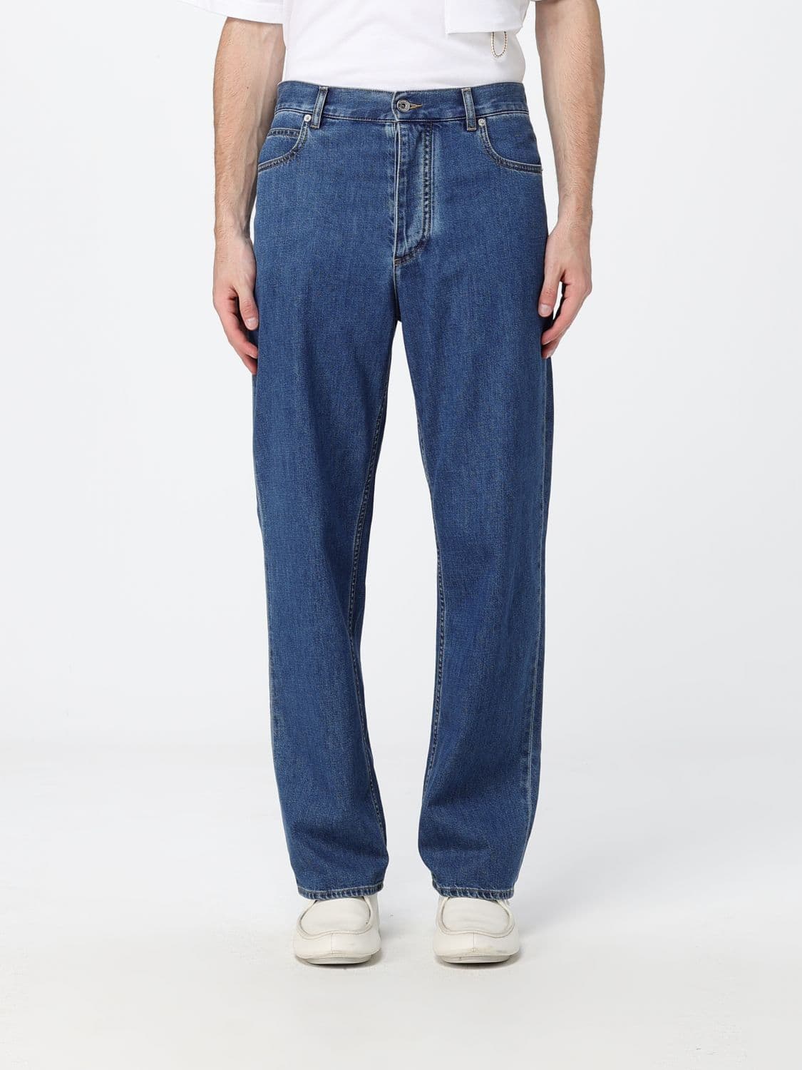 Bottega Veneta Wide-Leg Cotton Denim Five-Pocket Jeans