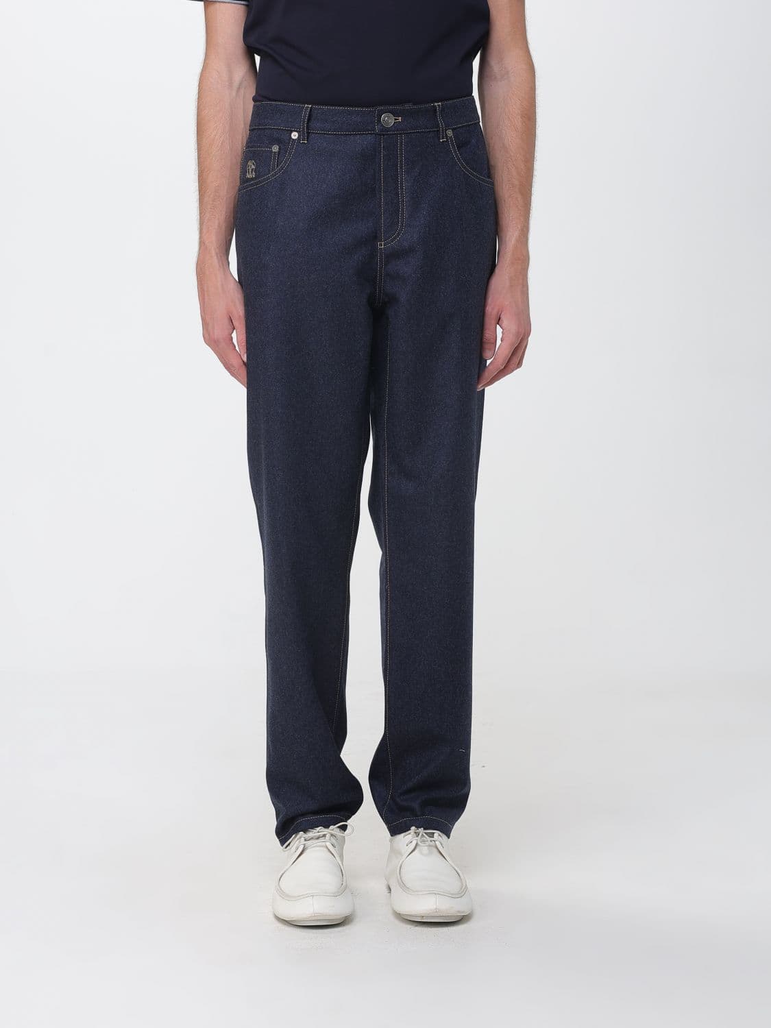 Brunello Cucinelli Five-Pocket Straight-Leg Trousers Crafted in Wool Felt