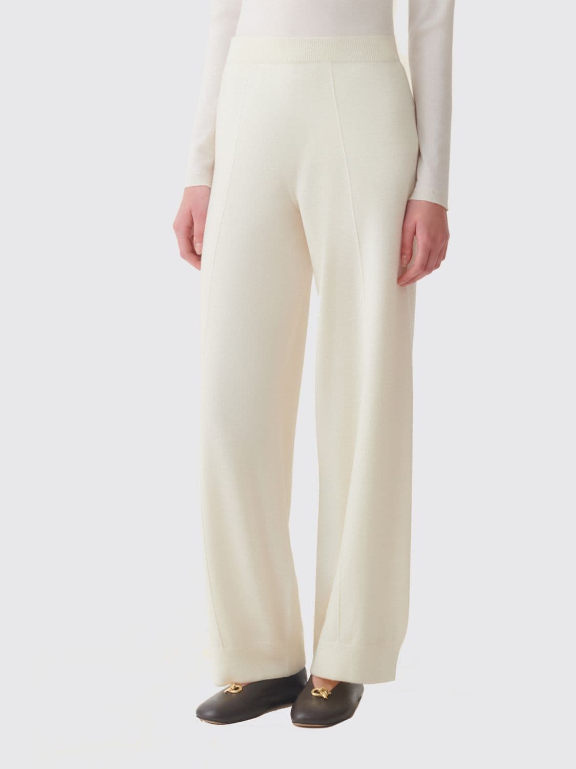 Fabiana Filippi Straight-Leg Wool, Silk, and Cashmere Knit Trousers