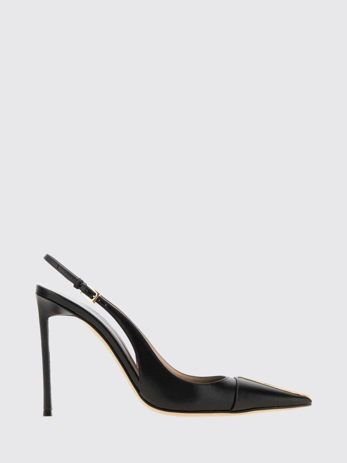 Tom Ford Slingback Court Shoes in Sheepskin with High Stiletto Heel and Logo