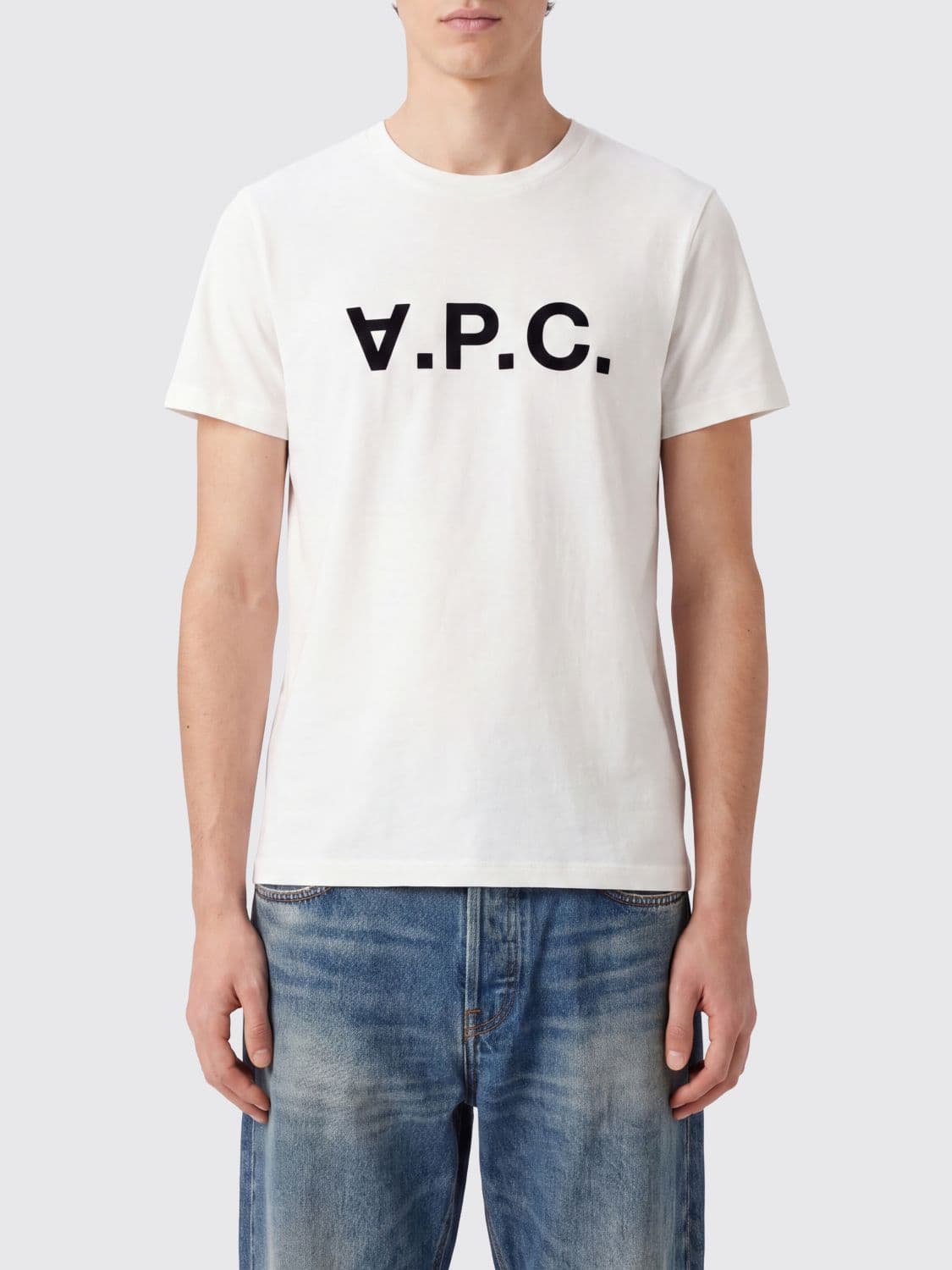 A.p.c. A. P.C. Organic Cotton T-shirt with Contrasting Logo Print