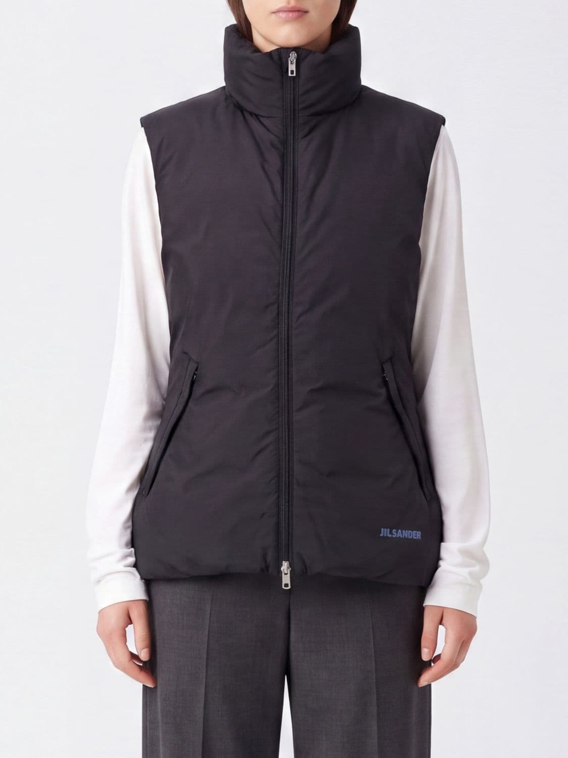 Jil Sander Slim-Fit Padded Technical Nylon Gilet with High Neck