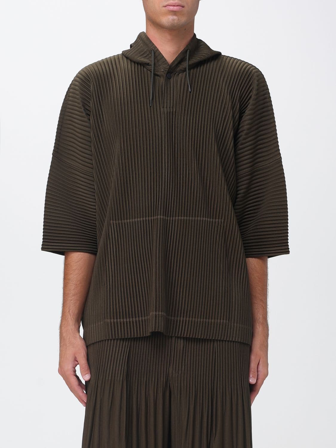 Homme Plisse' Issey Miyake Homme Plissé Issey Miyake Pleated Crêpe Hoodie