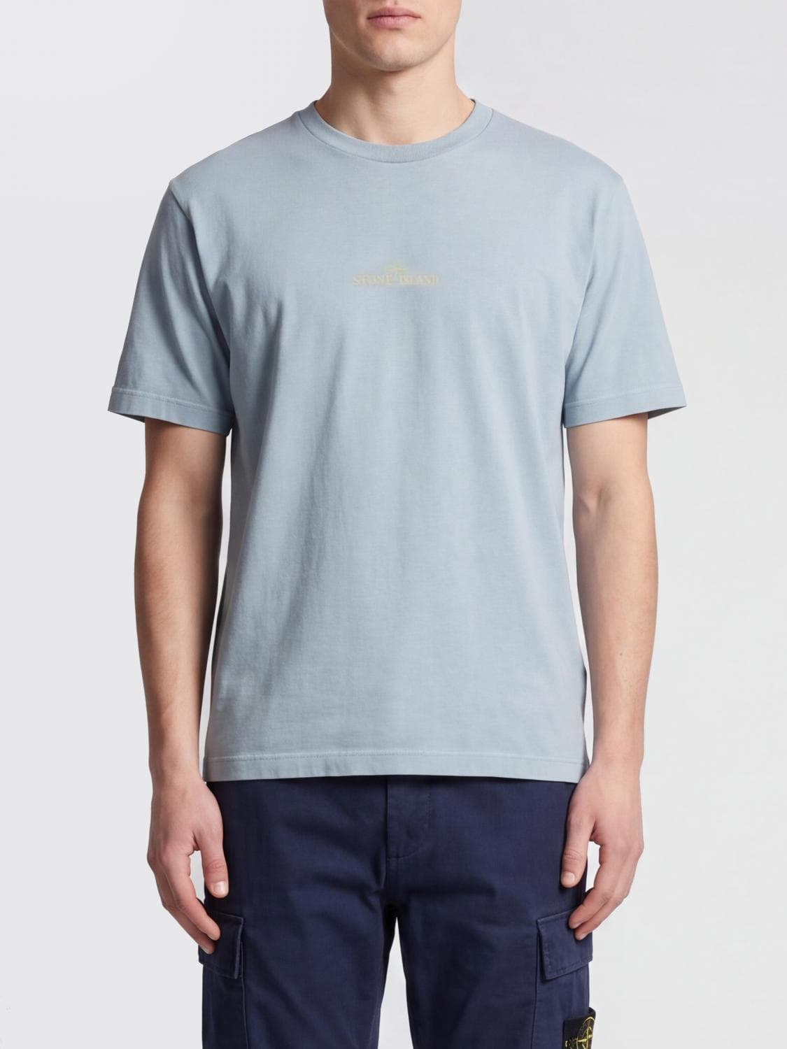 Stone Island Organic Cotton Crewneck T-Shirt with 'Desert' Print