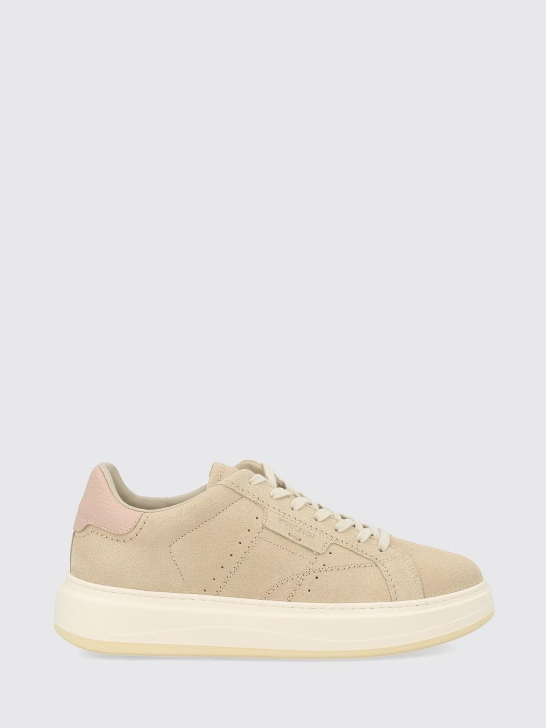 Woolrich Suede Leather Low Top Trainers with Round Toe and Rubber Sole