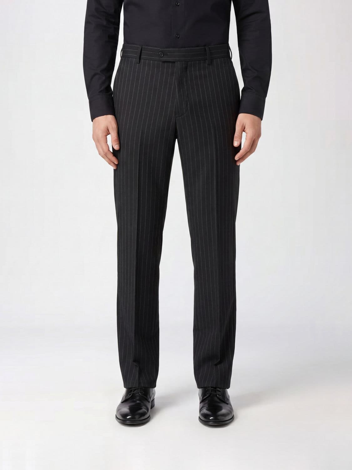 Philipp Plein Slim Fit Pinstripe Cotton Tailored Trousers