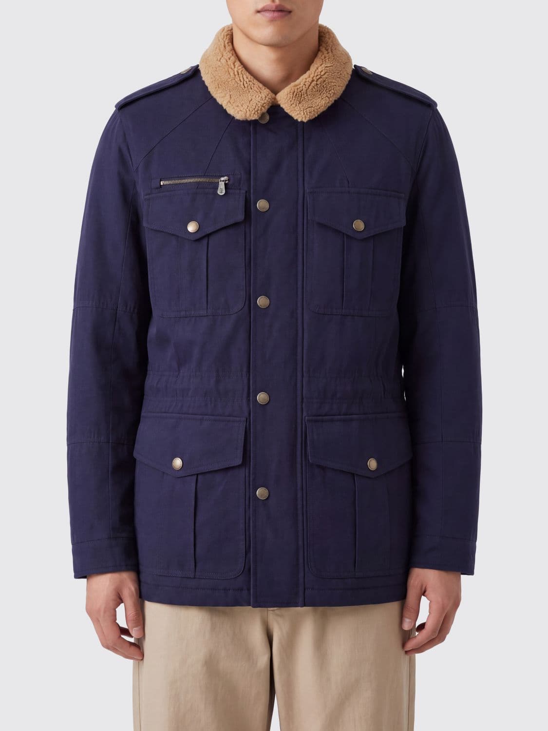 Brunello Cucinelli Cotton and Nappa Sahariana Jacket with Thermore Padding